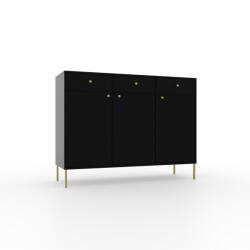 ADRK Tili 3D 3S Komód, Fekete, Fekete