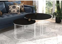 ADRK ETTA 2 az 1-ben kávéasztal, Fehér, Fekete - sprintbutor