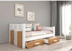 ADRK Parterowa ágy matraccal BIBI 200x90, Fehér, Artisan - sprintbutor