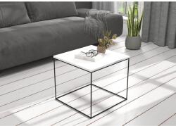ADRK ELENA 50x50 kávéasztal, Fekete, Fehér