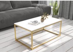 ADRK NARISA 100x60 kávéasztal, Arany, Fehér