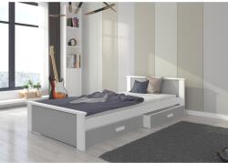 ADRK Ágy matraccal ALDEX 200x90, Fehér, Világosszürke - sprintbutor