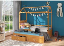 ADRK Jonaszek házikó ágy korláttal 180x80, Égerfa - sprintbutor