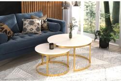 ADRK OKIN 2 az 1-ben kávéasztal, Arany, Fehér - sprintbutor