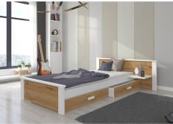 ADRK Ágy ALDEX SHELF 200x90, Fehér, Artisan - sprintbutor