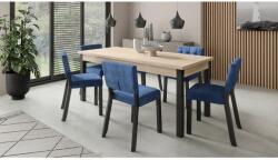 ADRK Asztal és székek garnitúra RODOS 80, Fekete, Sonoma - sprintbutor