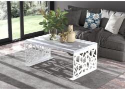 ADRK Kávézóasztal SEMARA 100x60, Fehér, Beton