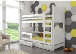 ADRK Kétszemélyes emeletes ágy matracokkal MARABA, Fehér - sprintbutor
