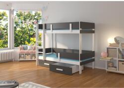 ADRK Emeletes két személyes ágy ETIONA 180x80, Fehér, Antarktisz - sprintbutor