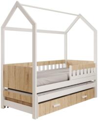 ADRK Jaspis házikó ágy, Fehér, Tölgy - sprintbutor - 222 222 Ft