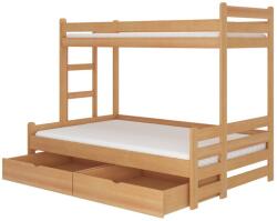 ADRK BENITO 200x90 háromszemélyes emeletes ágy, Bükk