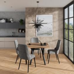 ADRK RODOS 83 asztal és szék készlet, Lefkás, Fekete