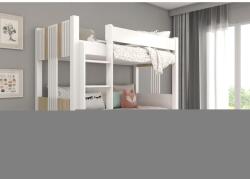 ADRK Ágy emeletes két személyes ARTA 200x90 matraccal, Fehér, Sonoma - sprintbutor