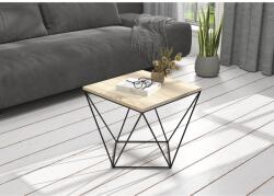 ADRK DIANA 50x50 kávéasztal, Fekete, Sonoma - sprintbutor