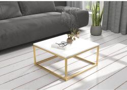 ADRK BELTEN 65x65 kávéasztal, Arany, Fehér - sprintbutor