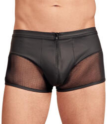 NEK Leather Look Men's Zip Boxer - Black