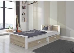 ADRK Ágy ALDEX 200x90, Fehér, Sonoma - sprintbutor