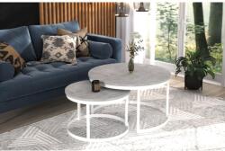 ADRK OKIN 2 az 1-ben kávéasztal, Fehér, Beton - sprintbutor