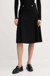 Tommy Hilfiger szoknya fekete, midi, harang alakú, WW0WW48263 - fekete 42