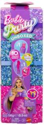 Mattel Papusa Barbie Party Unboxed, Glam Pink Curvy, 10 surprize, JFY67 Papusa Barbie