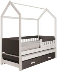 ADRK Jaspis házikó ágy, Fehér, Antracit - sprintbutor - 222 222 Ft