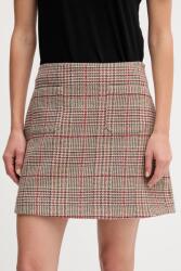 Tommy Hilfiger szoknya gyapjú keverékből barna, mini, harang alakú, WW0WW48265 - barna 42