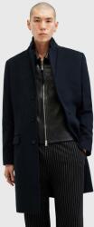 AllSaints kabát gyapjú keverékből HAL COAT sötétkék, átmeneti, M005OZ - sötétkék 38