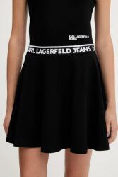 Karl Lagerfeld Jeans szoknya fekete, mini, harang alakú, A3W12004 - fekete XL