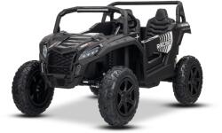Beneo Elektromos UTV XXL 24V gyermekautó, fekete, kétüléses, Differenciálműves motor, Felfújható gumigumikerekek, Hátsó rugózott tengelyek, Tárcsafék, Kárpitozott ülés, Állítható kormány, Bluetooth, MP3 lej