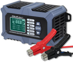 Qoltec Automata autó és motorkerékpár akkumulátor töltő, 2-200 Ah, 12 V, 6 A. 52488 (52488)