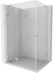 Mexen Lunar Duo, csuklós zuhany 105 x 85 cm, 8 mm átlátszó üveg, acél profil, 834-105L-085P-97-00 (834-105L-085P-97-00)