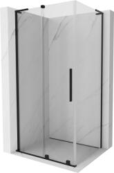 Mexen Velar L, zuhanykabin tolóajtóval 100 x 85 cm, 8mm átlátszó üveg, fekete matt, 871-100-085-03-70 (871-100-085-03-70)