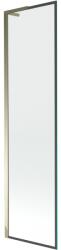 Mexen Next L, 1 szárnyas kádparaván 50 x 150 cm, 6mm átlátszó üveg-fekete mintás, arany fényes profil, 895-050-000-03-70-50 (895-050-000-03-70-50)