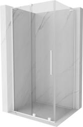 Mexen Velar L, tolóajtós zuhanykabin 90 x 110 cm, 8mm átlátszó üveg, fehér matt, 871-090-110-03-20 (871-090-110-03-20)