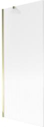 Mexen Next, kádparaván 1 szárny 80 x 150 cm, fix szárny, 6 mm-es üveg csíkokkal, arany fényes profil, 895-080-000-00-09-50 (895-080-000-00-09-50)