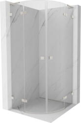 Mexen Lunar, L csuklós félkör alakú zuhanykabin 100 x 100 cm, 8 mm átlátszó üveg, acél profil, 833L-100L-100P-97-00 (833L-100L-100P-97-00)