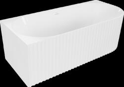 Mexen Gia, szabadon álló sarokkád, hornyolt, bal, 170 x 80 cm, fehér fényes, 52701708000L-SS (52701708000L-SS)