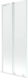 Mexen Velar L, 2 szárnyas eltolható kádparaván 85 x 150 cm, 8mm átlátszó üveg, fehér profil, 896-085-003-01-20 (896-085-003-01-20)