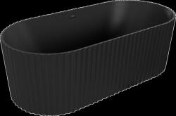 Mexen Paola, szabadon álló kád, hornyolt, 150 x 75 cm, fekete matt, 52721507571-SS (52721507571-SS)