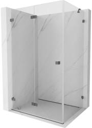 Mexen Lunar-F, lehajtható zuhany sarok balra 95 x 90 cm, 8mm átlátszó üveg, profil grafit csiszolt, 836-095-090-66-00-L (836-095-090-66-00-L)