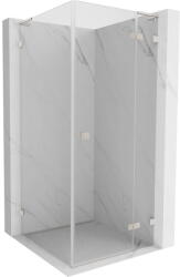 Mexen Lunar, L csuklós zuhanykabin jobb 100 x 100 cm, 8 mm átlátszó üveg, acél profil, 834L-100-100-97-00-P (834L-100-100-97-00-P)