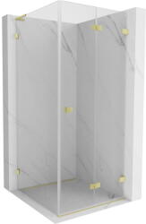 Mexen Lunar-F L, zuhany sarok jobb 90 x 90 cm, 8 mm átlátszó üveg, aranycsiszolt - 836L-090-090-55-00-P (836L-090-090-55-00-P)