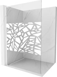 Mexen Kioto L, Walk-In zuhany paraván 120 x 200 cm, 8 mm átlátszó üveg fehér mintás, fehér profil, 800-120-103-20-85 (800-120-103-20-85)