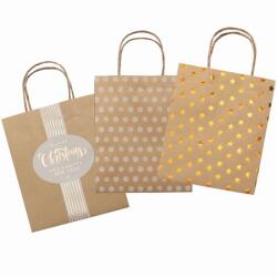 Folia Papírtáska sodrott füles 18x8x21cm Karácsonyi, FOLIA 1db