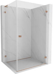 Mexen Lunar-B L csuklós zuhanykabin jobb oldali 100 x 90 cm, átlátszó üveg, rézmatt, 832L-100-090-65-00-P (832L-100-090-65-00-P)