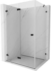 Mexen Lunar-F, összecsukható zuhany balra 95 x 90 cm, 8 mm átlátszó üveg, fekete profil, 836-095-090-70-00-L (836-095-090-70-00-L)