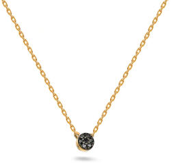 Heratis Forever Arany minimalista nyaklánc fekete gyémántokkal 0, 020 ct IZBR890BHR