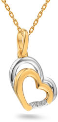 Heratis Forever Briliáns medál, kombinált arany 0, 010 ct Kettős szív IZBR852