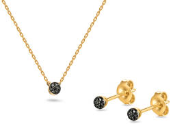 Heratis Forever Minimalista arany szett fekete gyémántokkal 0, 050 ct IZBR890YS