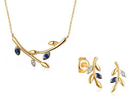 Heratis Forever Fülbevaló és nyaklánc készlet zafírokkal IZBR662ZS